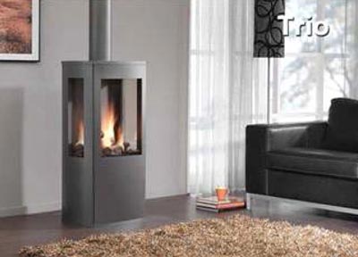 Trio gas fire
